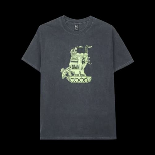 Brain Dead Media Works T-Shirt 'Washed Black'
