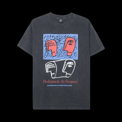 Brain Dead Meditation T-Shirt 'Washed Black'