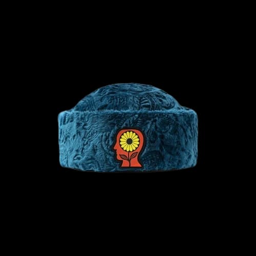 Brain Dead Debossed Paisley Fur Sunflower Beanie 'Teal'