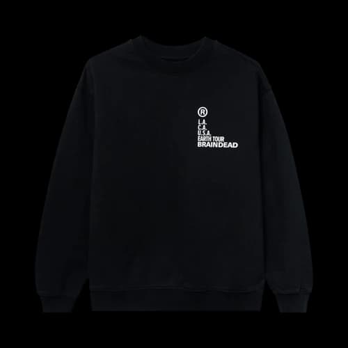 Brain Dead Fractal Long-Sleeve Crewneck Sweatshirt 'Black'