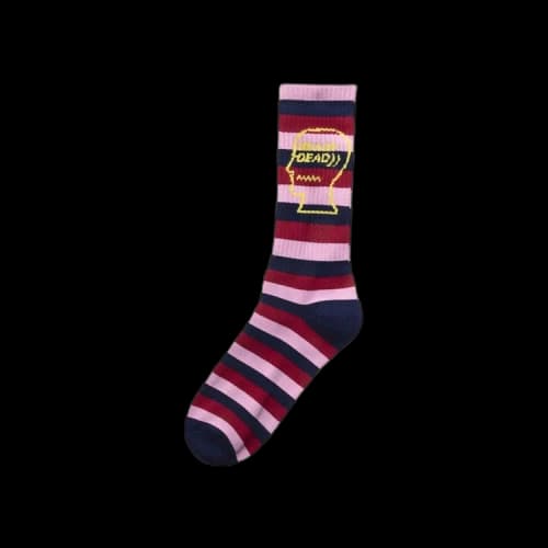 Brain Dead Striped Logo Head Sock 'Navy'