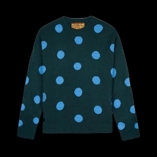 Brain Dead Polka Pile Crewneck Sweater 'Mallard'