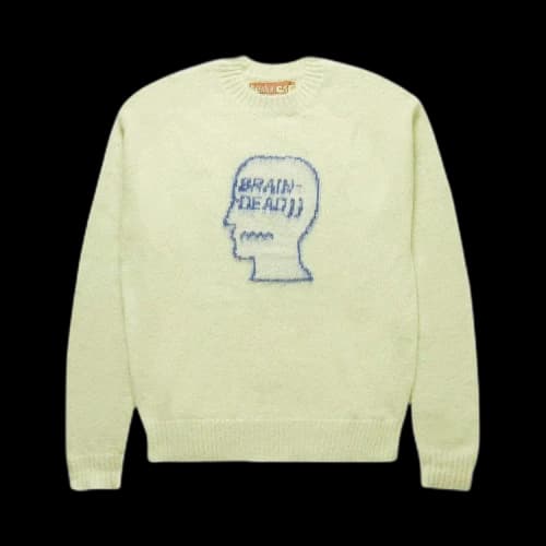 Brain Dead Logohead Pile Crewneck Sweater 'Melon'