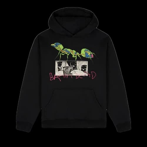 Brain Dead Ant War Hooded Sweatshirt 'Black'