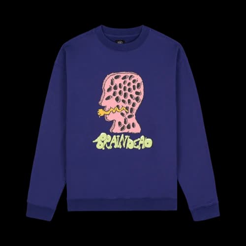 Brain Dead Worm Hole Crewneck 'Slate'