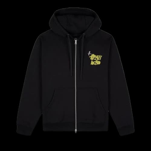 Brain Dead Stoned Head Zip Hoodie 'Black'