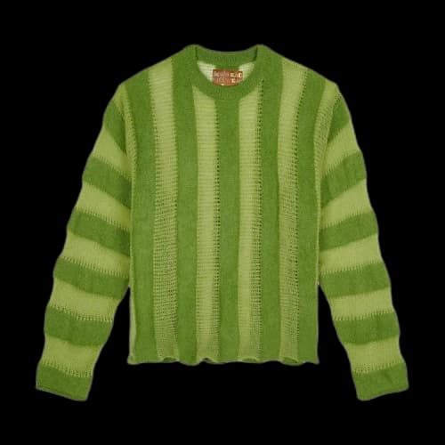 Brain Dead Fuzzy Threadbare Sweater 'Green'