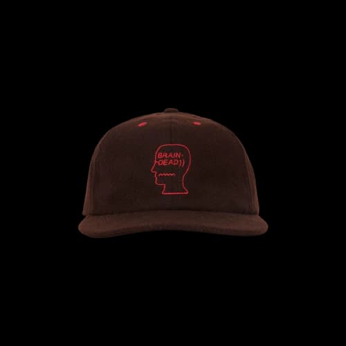 Brain Dead Flannel 6 Panel Hat 'Brown'