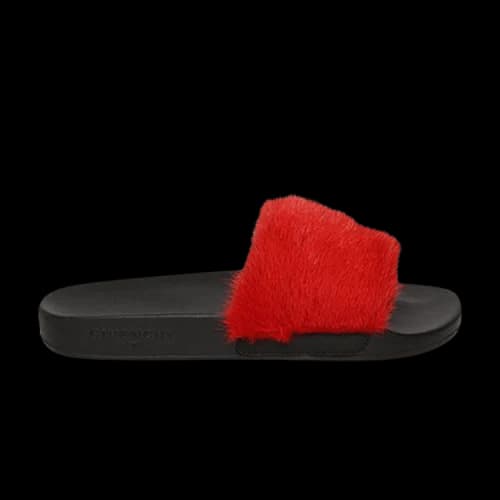 Givenchy Fur Slide 'Rouge Coquelicot' (Women's)