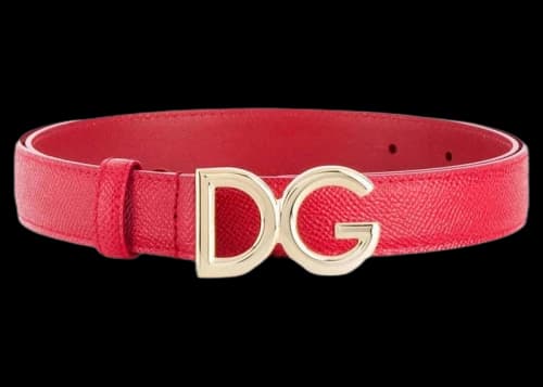 Dolce & Gabbana Logo Buckle Belt Red