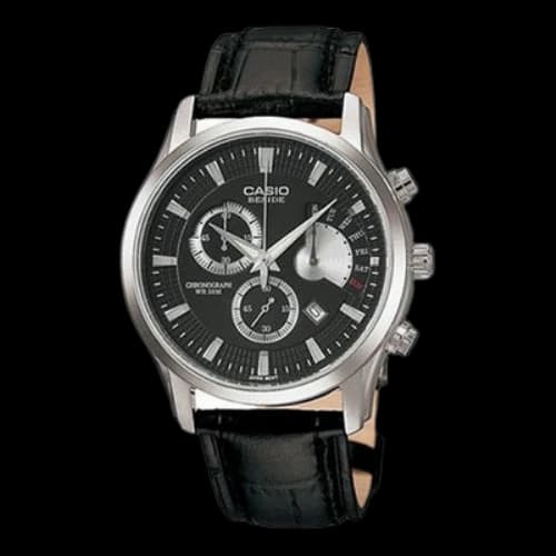 Casio Fashion Stylish Analog Watch 'Black Silver'