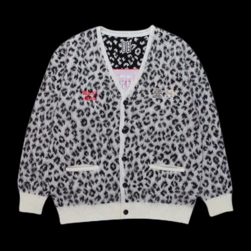 Wacko Maria x BlackEyePatch Leopard Heavy Mohair Cardigan 'White'