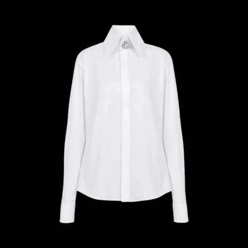 Balmain Embellished Poplin Shirt 'White'