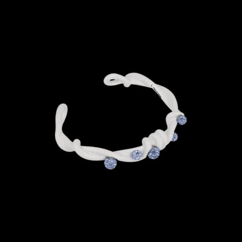 Givenchy Twisted Crystal Embellished Bracelet 'Off White'