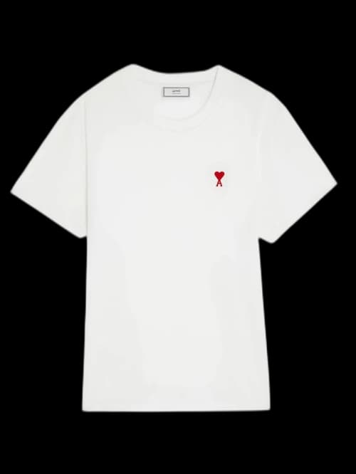 Ami Paris Ami De Coeur Patch Logo Classic Fit T-Shirt White/Red