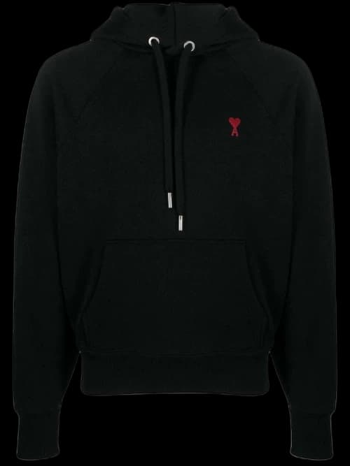 Ami Paris Ami De Coeur Small Logo Hoodie Black