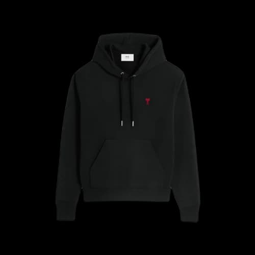 Ami De Coeur Boxy Fit Hoodie Black Red