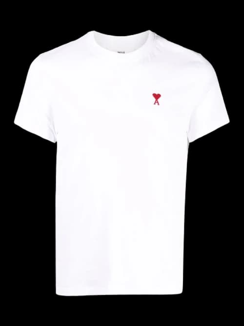 Ami Paris Ami De Coeur Classic Fit T-Shirt White/Red