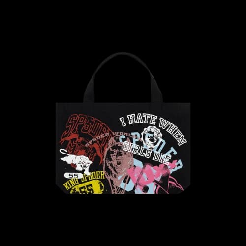 Sp5der Multi Print Tote Bag 'Black'
