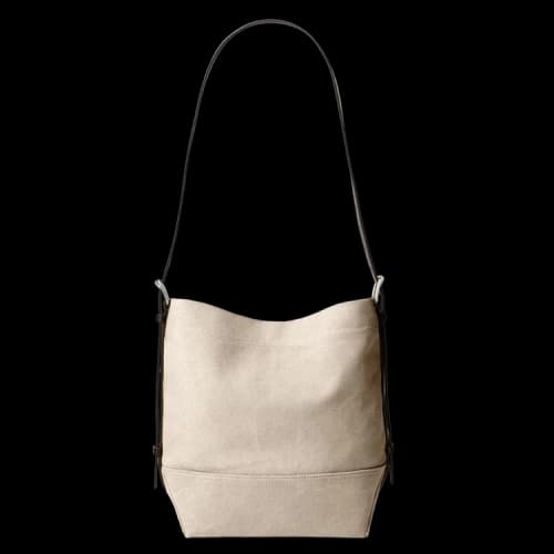 Lemaire Small Belted Tote Bag 'Dark Linen'