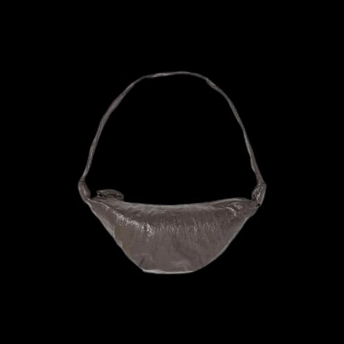 Lemaire Linen Coated Linen Medium Croissant Bag 'Warm Grey'