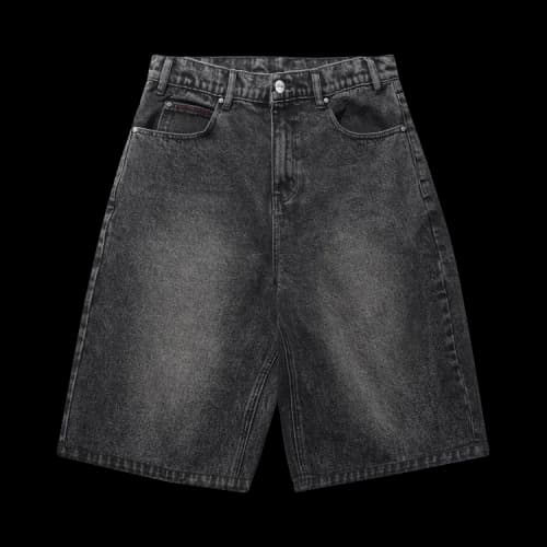 Butter Goods Distressed Big Denim Shorts 'Gun Metal'
