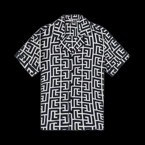 Balmain Monogram Printed Shirt 'Black'