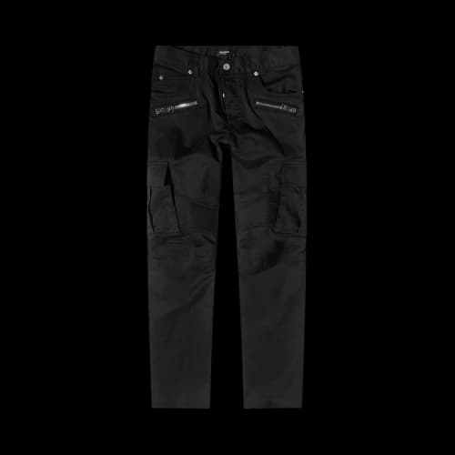 Balmain Cargo Biker Jeans 'Black'