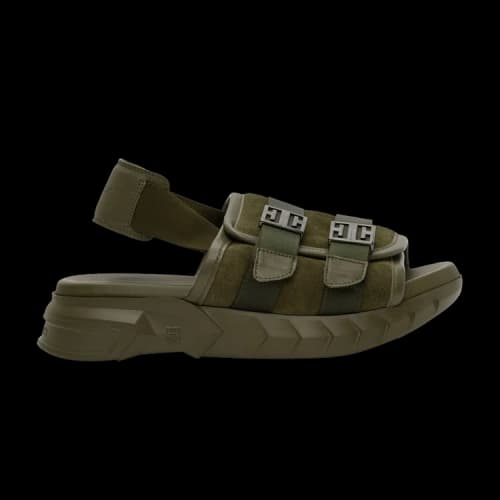 Givenchy Marshmallow Bridle Slingback Sandal 'Olive Green'