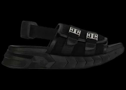 Givenchy Marshmallow Sandals Black Suede Leather
