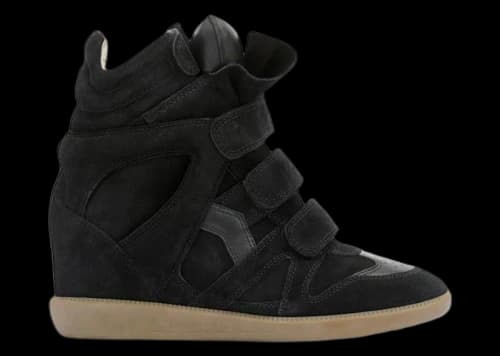 Isabel Marant Bekett Leather Wedge Sneakers Black (Women's)