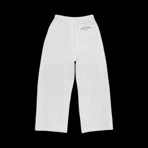 Acne Studios Fleece Logo Sweatpants 'Pale Grey Melange'