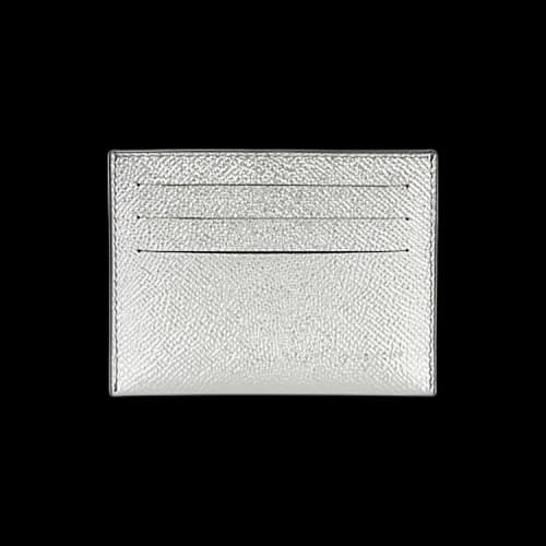 Givenchy Eros Cardholder In Metalized Leather 'Silver'