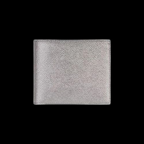 Givenchy Eros Wallet In Metalized Leather 'Silver'