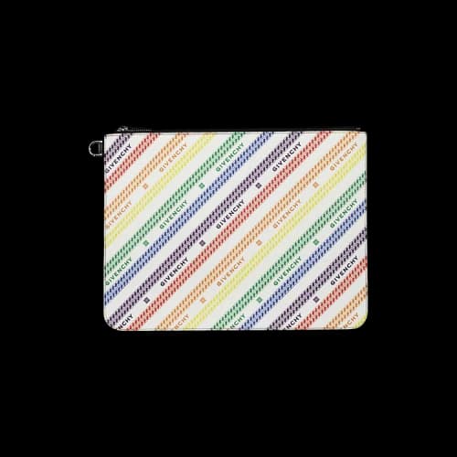 Givenchy Logo Print Large Zip Pouch 'White'
