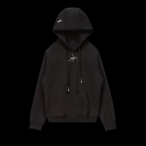 Ader Error Frayed Logo Hoodie 'Black'