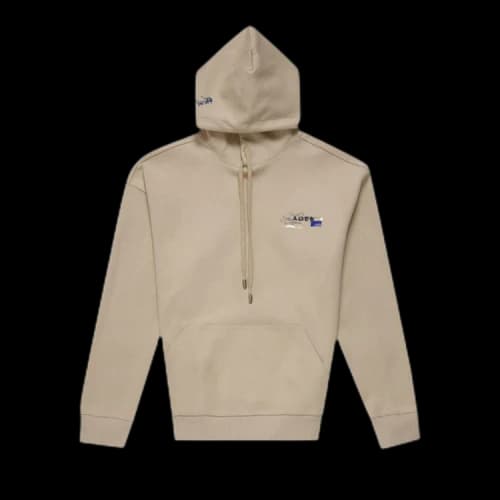 Ader Error Tape Logo Hoodie 'Ivory'