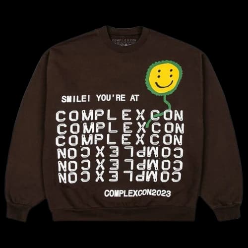 Cactus Plant Flea Market Complexcon Smile! Crewneck 'Dark Brown'