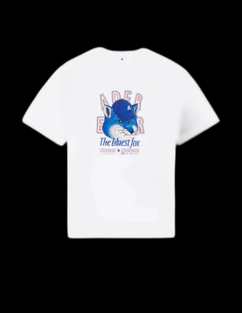 Maison Kitsune x Ader Error The Bluest Fox T-shirt White