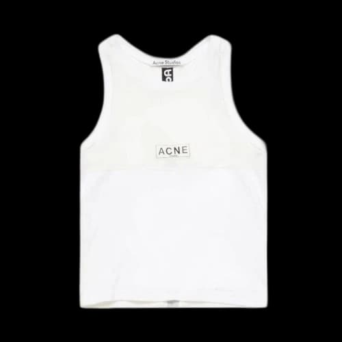 Acne Studios Logo Tank Top 'White'