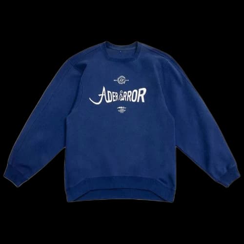 Ader Error Logo Print Sweatshirt 'Navy'