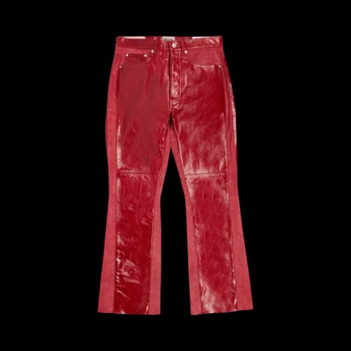 Gallery Dept. Leather Pants Men's Red Moderate Flared Pants