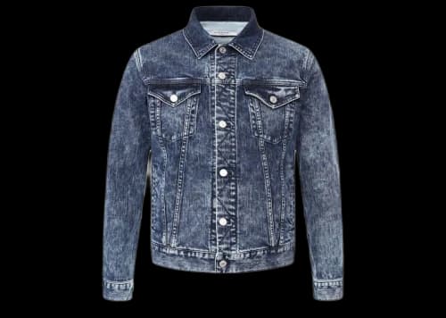 Givenchy Slim Fit Back Logo Denim Jacket Blue