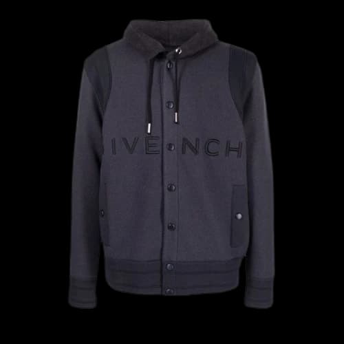 Givenchy Hooded Embroidered Varsity Jacket Navy