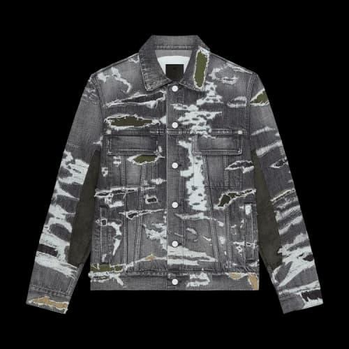 Givenchy Distressed Denim Jacket 'Black'