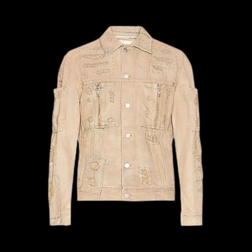 Givenchy Multi Zipped Pocket Classic Denim Jacket 'Beige'