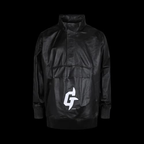 Givenchy Graphic Leather Hoodie 'Black'