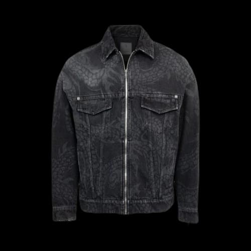 Givenchy Oversized V Pocket 4G Rivet Zip Jacket 'Black'