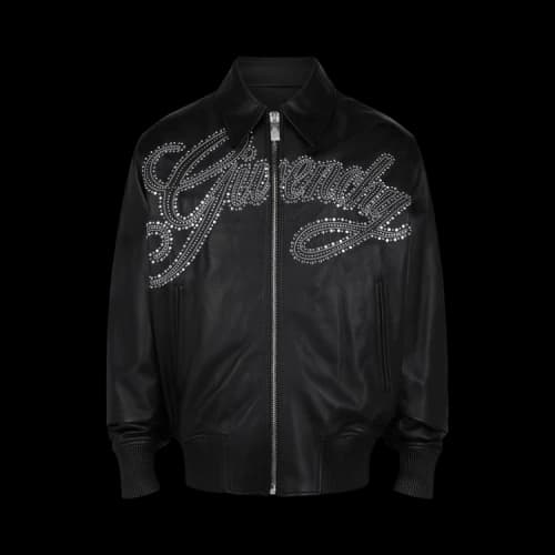 Givenchy Studded Logo Leather Jacket 'Black'
