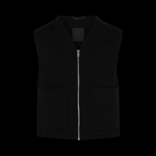 Givenchy Vests Men's Black V Neck Moderate Other